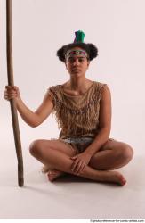 ANISE SITTING POSE WITH SPEAR